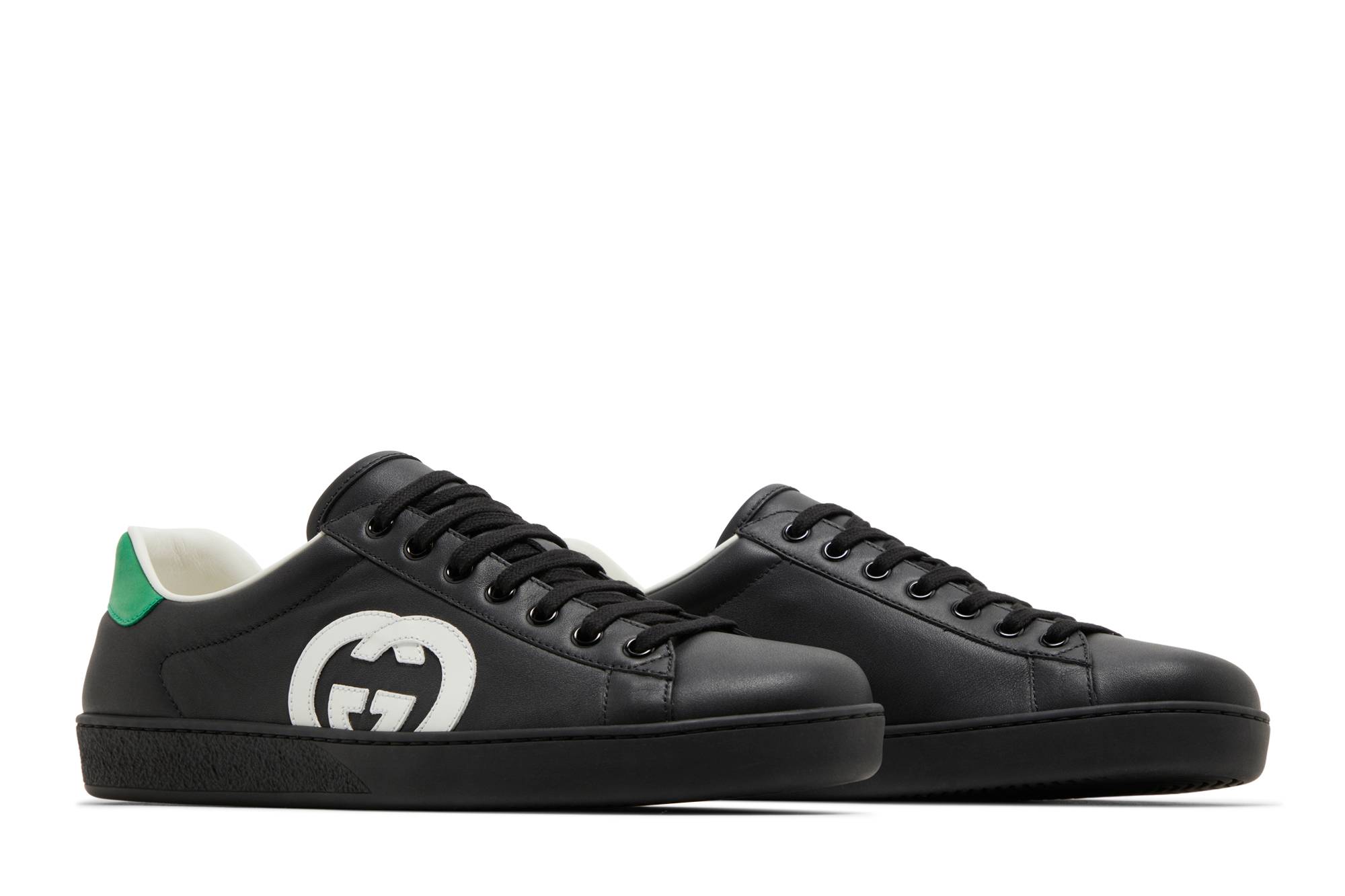 Cheap GUCCI古馳 ACE 互扣式雙G運動 時尚板鞋 男款 黑色