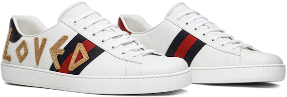 Gucci Ace 'Loved' Sepatu Sneaker 497090-DOPE0-9095 Cheap Gucci Ace 'Loved' Sepatu Sneaker 497090-DOPE0-9095