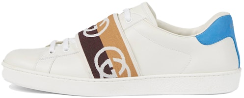 Gucci Ace Elastic Web 'Interlocking G - White Brown' 650989-1XGF0-9068 Gucci Ace Elastic Web 'Interlocking G - White Brown' 650989-1XGF0-9068