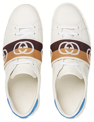 Gucci Ace Elastic Web 'Interlocking G - Putih Coklat' 650989-1XGF0-9068 Shop Gucci Ace Elastic Web 'Interlocking G - Putih Coklat' 650989-1XGF0-9068