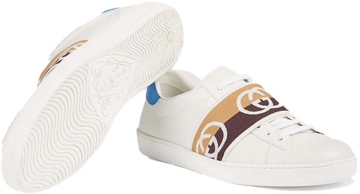 Gucci Ace Elastic Web 'Interlocking G - Putih Coklat' 650989-1XGF0-9068 Details for Gucci Ace Elastic Web 'Interlocking G - Putih Coklat' 650989-1XGF0-9068