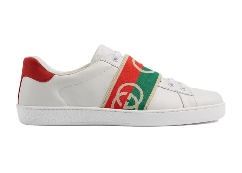 Gucci Ace Elastic Web 'Interlocking G - White Red Green' 643488-1XGF0-9066