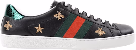 Gucci Ace Embroidered 'Bees and Stars' 386750-A38F0-1079 Gucci Ace Embroidered 'Bees and Stars' 386750-A38F0-1079