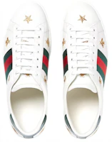 Shop Gucci Ace 刺繡「蜜蜂與星星」386750-A38F0-9073