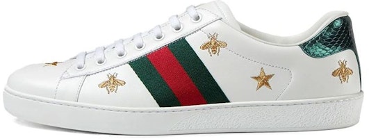 Gucci Ace Embroidered 'Bees and Stars' 386750 02JQ0 9073 Gucci Ace Embroidered 'Bees and Stars' 386750 02JQ0 9073