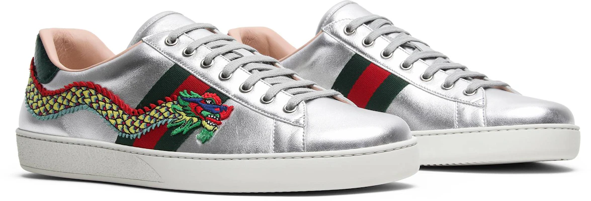 Gucci Ace Bersulam 'Naga Perak' 473765-DMKE0-8169 Cheap Gucci Ace Bersulam 'Naga Perak' 473765-DMKE0-8169