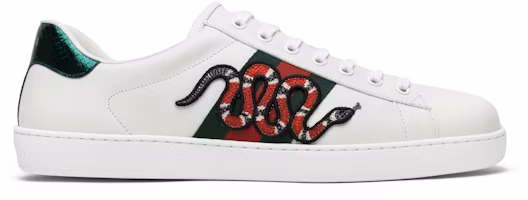 Gucci Ace Embroidered 'Snake' 456230-A38G0-9064 Gucci Ace Embroidered 'Snake' 456230-A38G0-9064