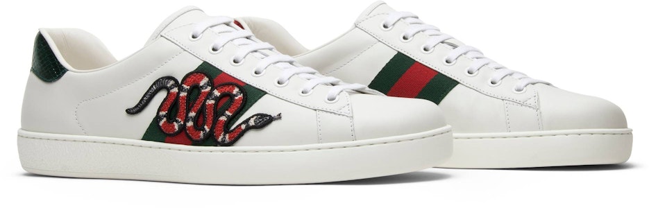 古驰 Ace 刺绣'蛇' 运动鞋 456230-A38G0-9064 Cheap 古驰 Ace 刺绣'蛇' 运动鞋 456230-A38G0-9064