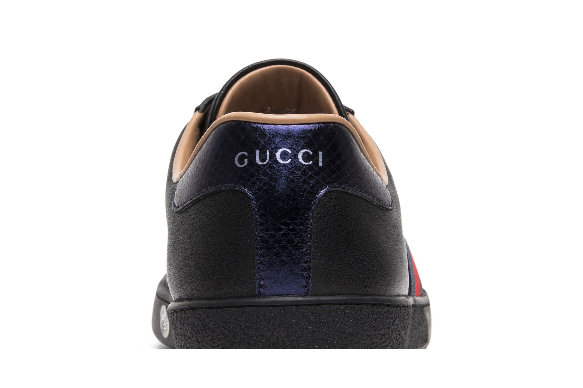 Sizing Gucci Ace Geborduurd Zwart Met ''Black Bee'' Achterkant 429446 A38G0 1284