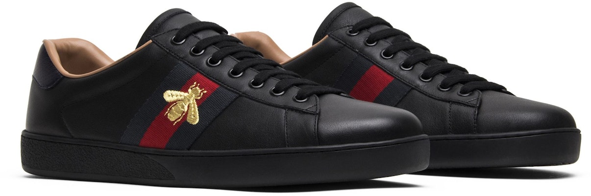 Gucci Ace Geborduurd Zwart Met ''Black Bee'' Achterkant 429446 A38G0 1284 Cheap Gucci Ace Geborduurd Zwart Met ''Black Bee'' Achterkant 429446 A38G0 1284