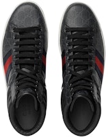 구찌 에이스 GG 블랙 하이탑 555197-92T20-1140 Lookbook 구찌 에이스 GG 블랙 하이탑 555197-92T20-1140