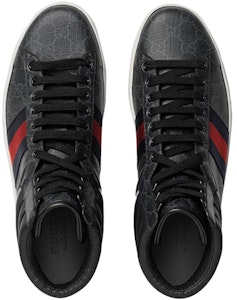 Gucci Ace GG Tinggi 'Hitam' 555197-92T20-1140 Lookbook Gucci Ace GG Tinggi 'Hitam' 555197-92T20-1140