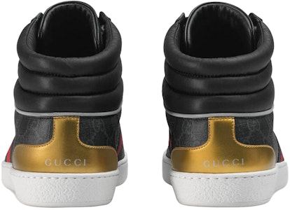 Gucci Ace GG Tinggi 'Hitam' 555197-92T20-1140 Shop Gucci Ace GG Tinggi 'Hitam' 555197-92T20-1140
