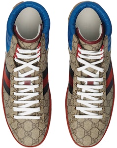 Gucci Ace GG High Top 'Biru Beige' 555144-92T20-9794 Lookbook Gucci Ace GG High Top 'Biru Beige' 555144-92T20-9794