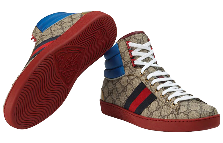 Purchase 구찌 에이스 GG 하이탑 '블루 베이지' 555144-92T20-9794