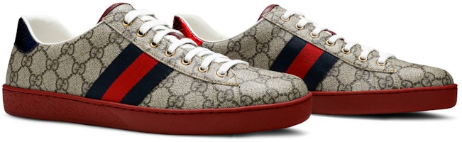 GUCCI古馳 ACE Supreme 復古休閒 時尚板鞋 男款 黑木色 Cheap GUCCI古馳 ACE Supreme 復古休閒 時尚板鞋 男款 黑木色