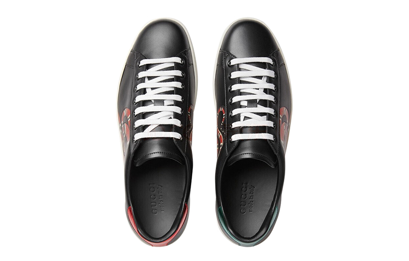 Gucci Ace Kingsnake Sneakers 'Black Red' 圖 3