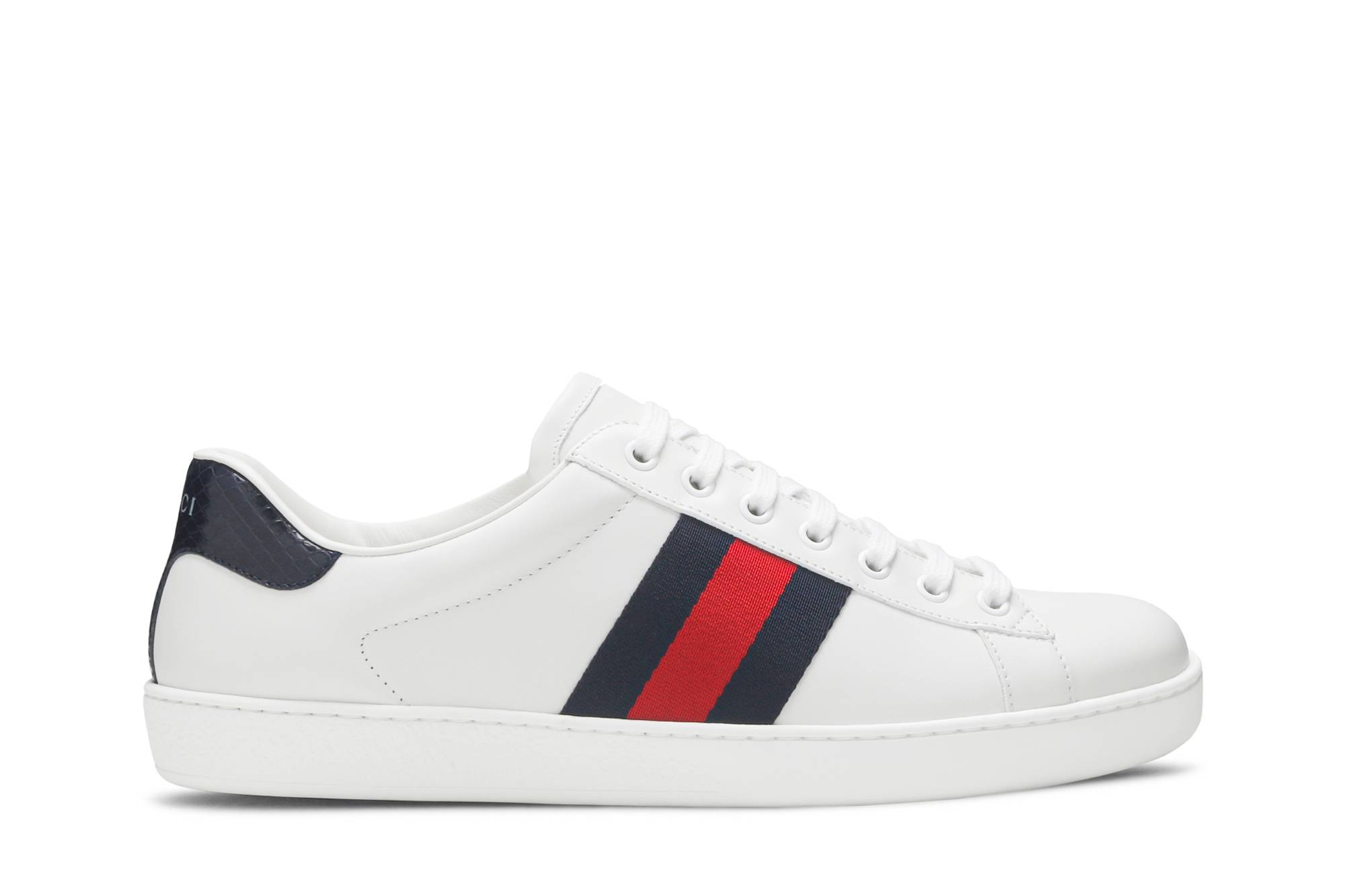 Gucci Ace Leather 'White Blue' 386750-02JR0-9072