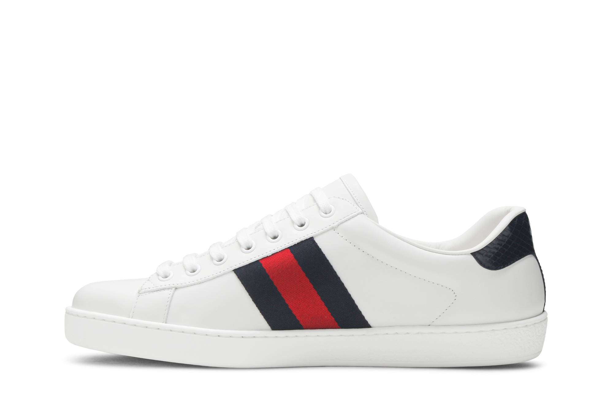 Lookbook GUCCI古馳 ACE 經典編織帶 休閒 時尚板鞋 男款 白色