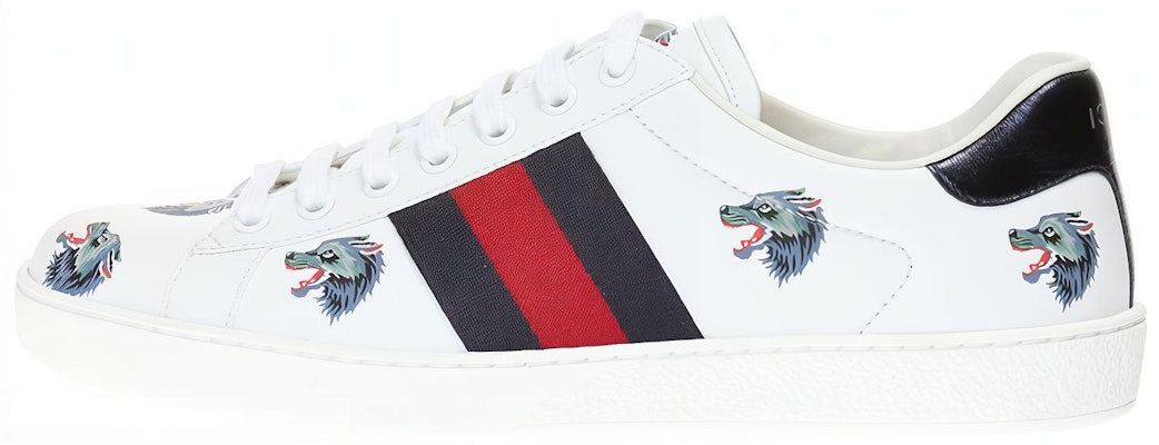 Gucci Ace Leather 'Wolf' 386750-0H810-9082 Buy Gucci Ace Leather 'Wolf' 386750-0H810-9082