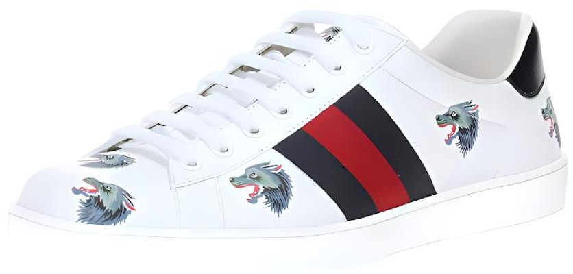 Gucci Ace Leather 'Wolf' 386750-0H810-9082 Lookbook Gucci Ace Leather 'Wolf' 386750-0H810-9082