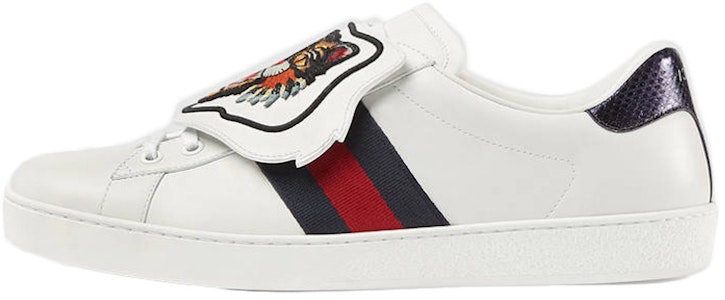 GUCCI古馳 ACE 皮革 時尚板鞋 男款 白紅 Buy GUCCI古馳 ACE 皮革 時尚板鞋 男款 白紅