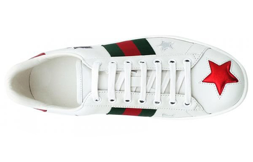 Order Gucci Ace 'Putih' Metalik 452502-DOP50-9076