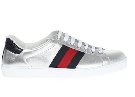 Gucci Ace Kulit Logam 'Silver' 386750-B8VM0-8163 Buy Gucci Ace Kulit Logam 'Silver' 386750-B8VM0-8163