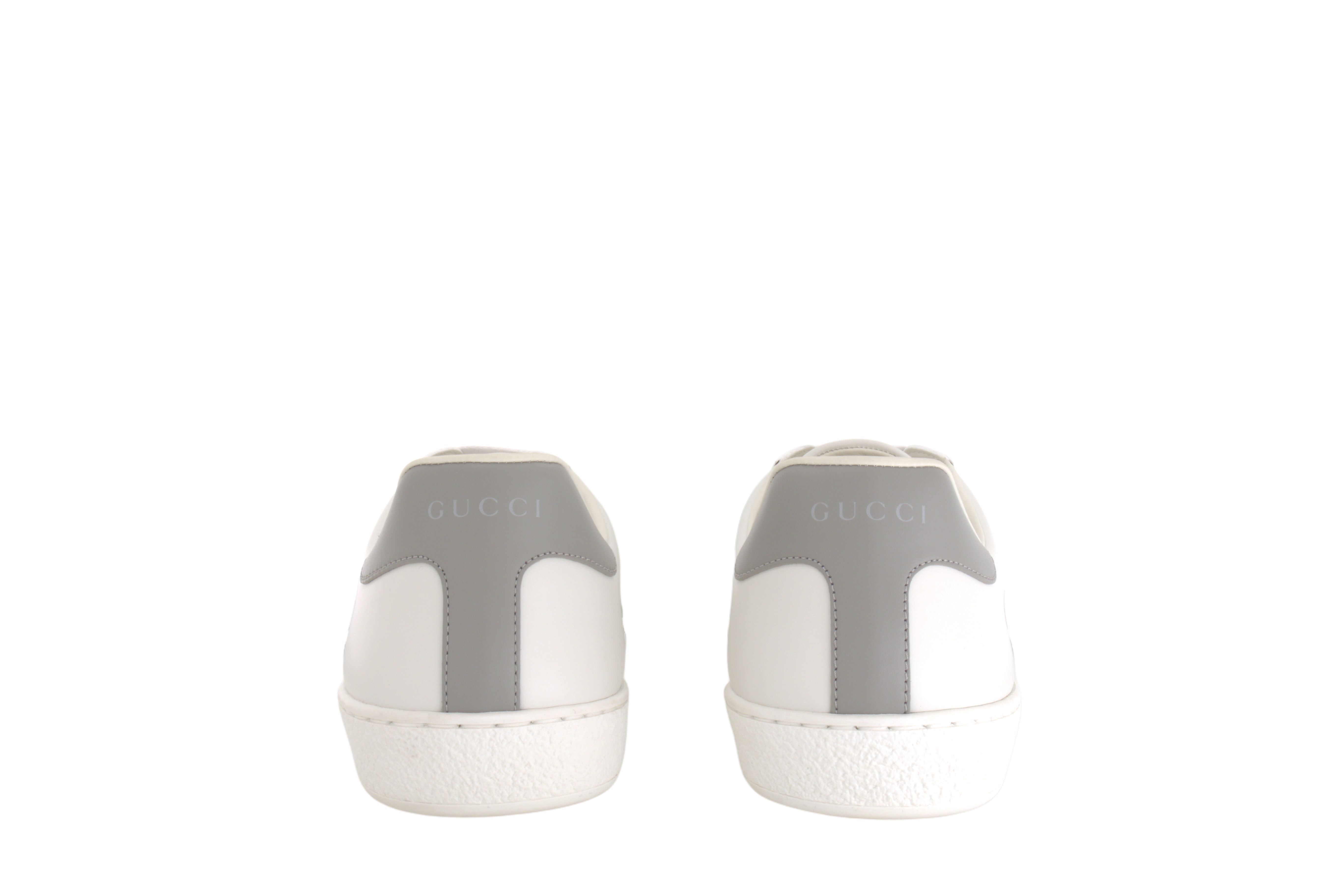 Purchase GUCCI古馳 ACE 小牛皮 聯扣 G 穿孔 繫帶 低筒 運動鞋 男款 白灰色