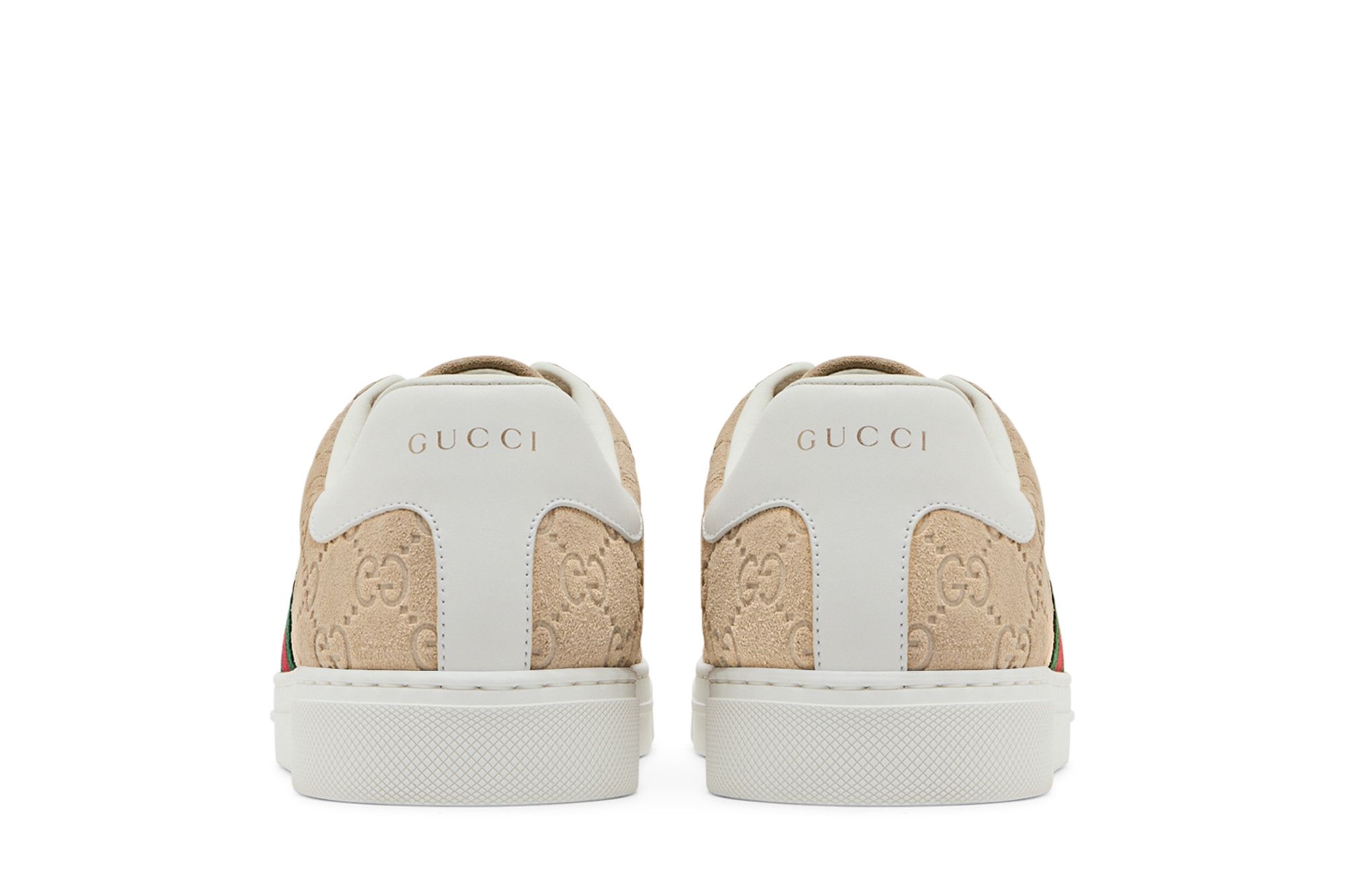 Details for GUCCI古馳 Ace 毛絨面革 圓頭繫帶 低筒 板鞋 男款 米色