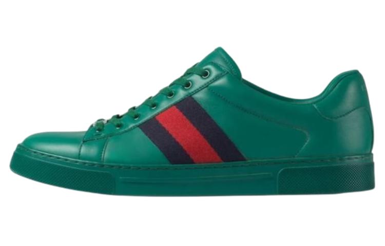 Buy GUCCI古馳 皮革 舒適時尚 低筒 板鞋 男款 綠色