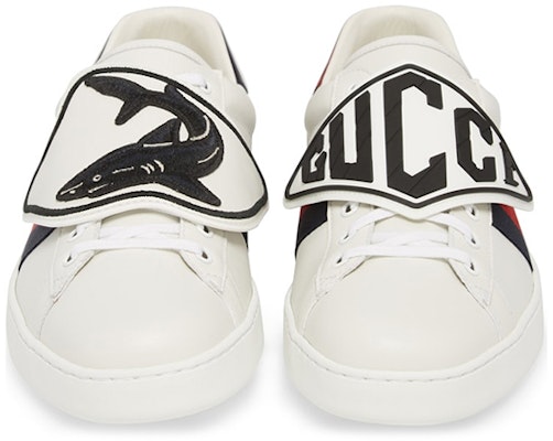 古驰Ace运动鞋“可拆卸鲨鱼贴片” 527788-0FI10-9060 Purchase 古驰Ace运动鞋“可拆卸鲨鱼贴片” 527788-0FI10-9060