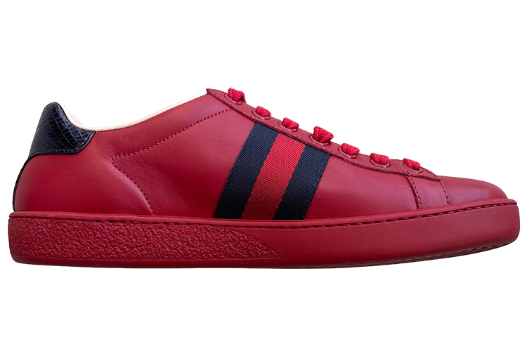 Gucci Ace Sneaker with Embroidered Bee 'Red Navy' 圖 2