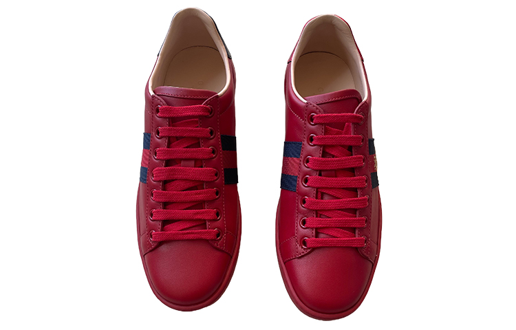 Gucci Ace Sneaker with Embroidered Bee 'Red Navy' 圖 4