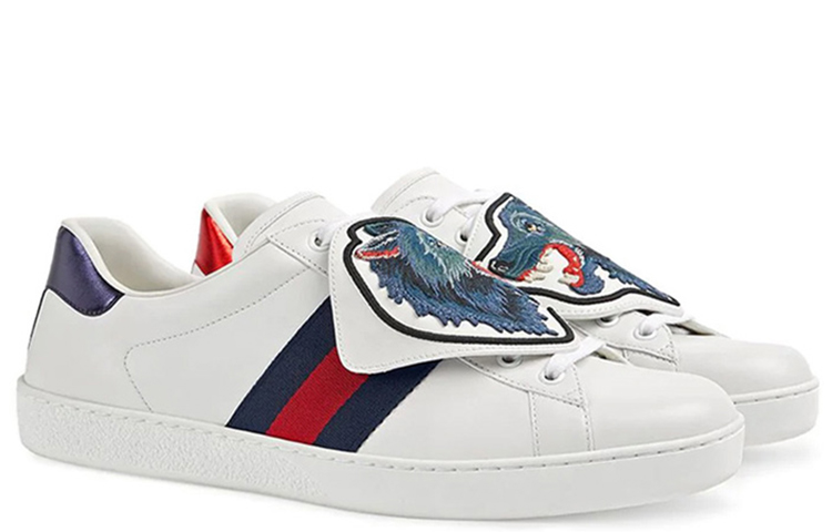 Gucci Ace Sneakers With Removable Wolf Patches 'White' 圖 3