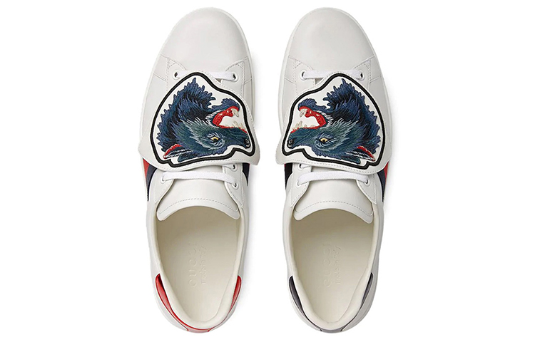 Gucci Ace Sneakers With Removable Wolf Patches 'White' 圖 5