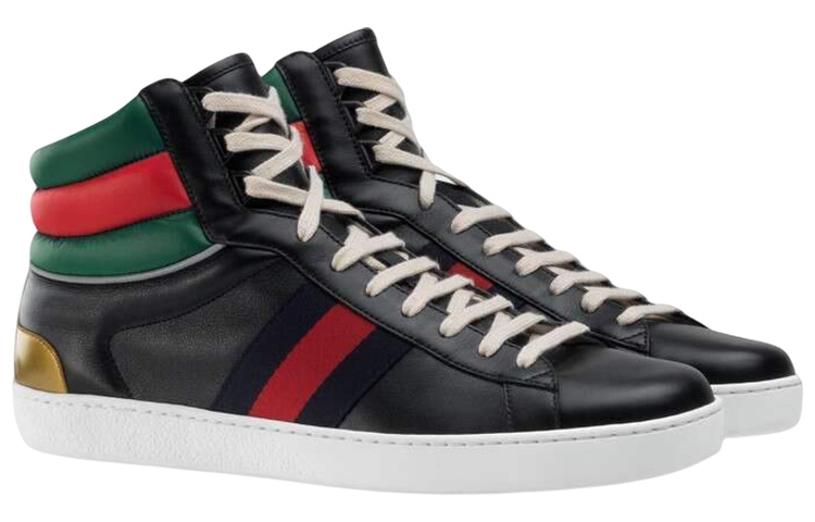 Order 구찌 에이스 스트라이프 블랙 하이탑 (Gucci Ace Stripe Black High-top) 548689-0RDQ0-1084