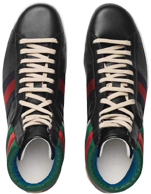Gucci Ace Stripe High 'Black' 548689-0RDQ0-1084 Lookbook Gucci Ace Stripe High 'Black' 548689-0RDQ0-1084