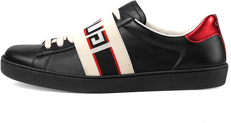 Gucci Ace 黑色条纹皮革鞋 523469-OFIVO-1076 Buy Gucci Ace 黑色条纹皮革鞋 523469-OFIVO-1076