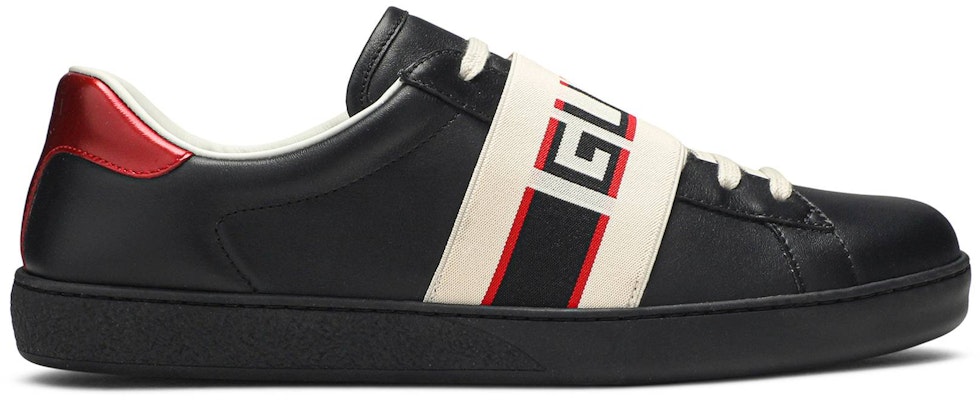 Gucci Ace Stripe Leather 'Black' 523469-0FIV0-1076 Buy Gucci Ace Stripe Leather 'Black' 523469-0FIV0-1076