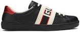 Buy Gucci Ace Stripe Kulit 'Hitam' 523469-0FIV0-1076
