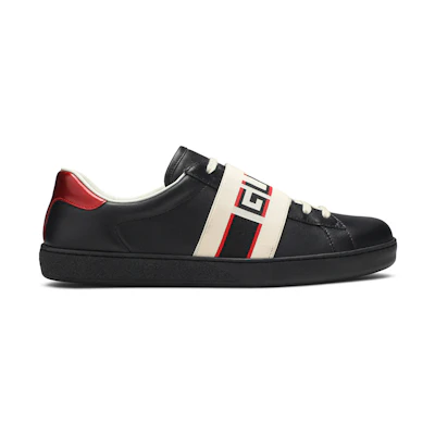 Gucci Ace Stripe Leather 'Black'