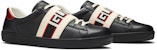 Gucci Ace Stripe Kulit 'Hitam' 523469-0FIV0-1076