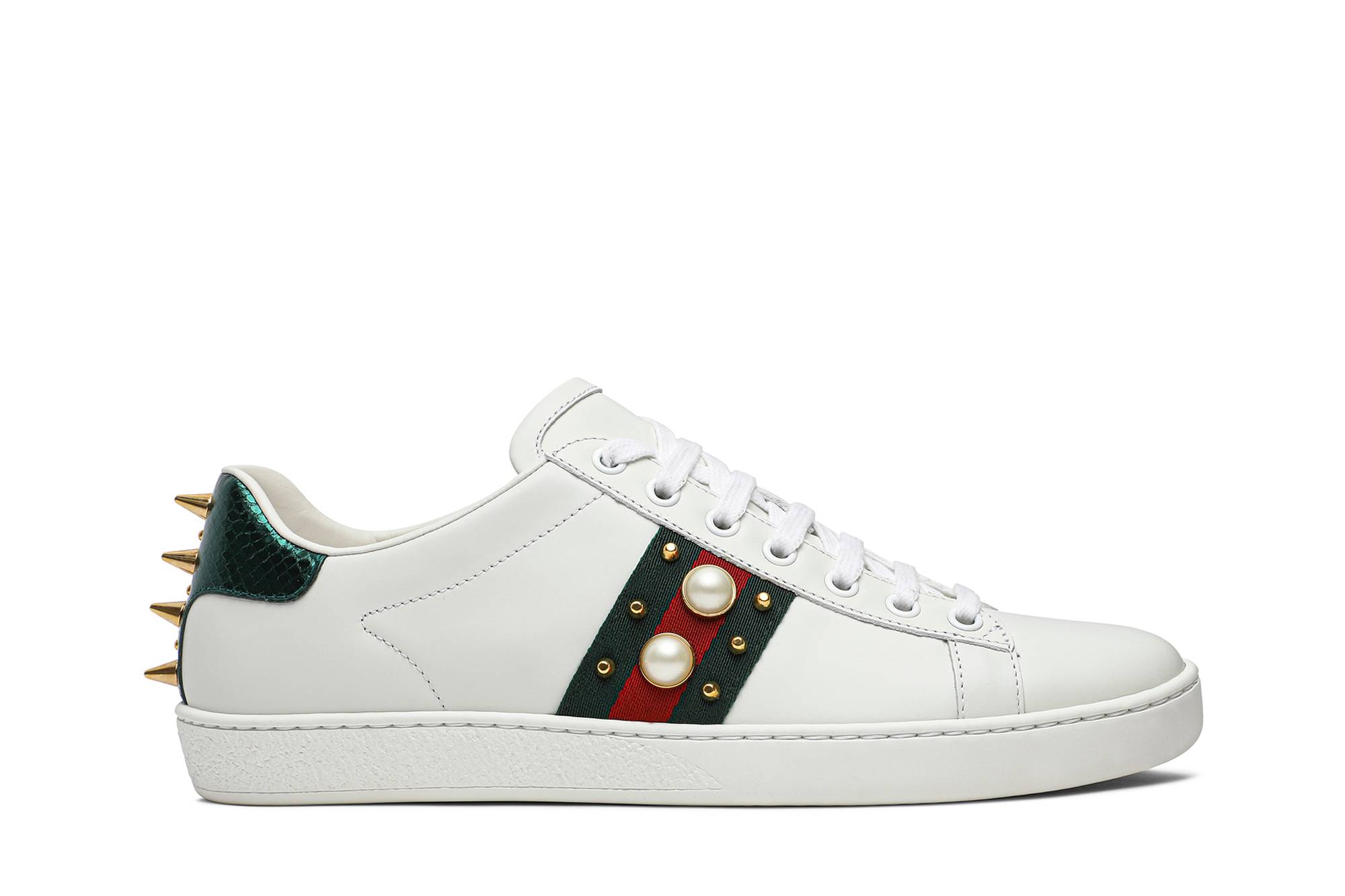 (Women) Gucci Ace Studded 'White' 431887-A38G0-9064