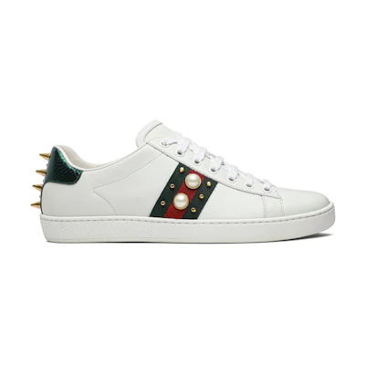 (W) Gucci Ace Studded 'White'