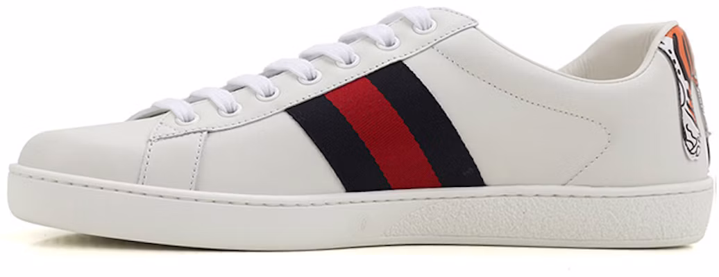 Gucci Ace Vintage Web Lace-Up 'Tiger Patch' Sepatu Pria Original 456229-A38D0-9072 Buy Gucci Ace Vintage Web Lace-Up 'Tiger Patch' Sepatu Pria Original 456229-A38D0-9072