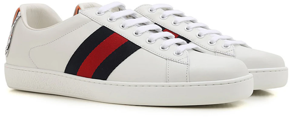 Gucci Ace Vintage Web Lace-Up 'Tiger Patch' Sepatu Pria Original 456229-A38D0-9072 Shop Gucci Ace Vintage Web Lace-Up 'Tiger Patch' Sepatu Pria Original 456229-A38D0-9072