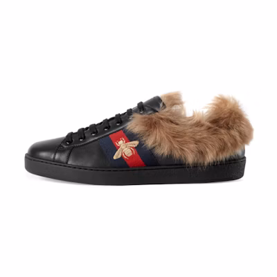 Gucci Ace Wool Embroidered 'Bee - Black'