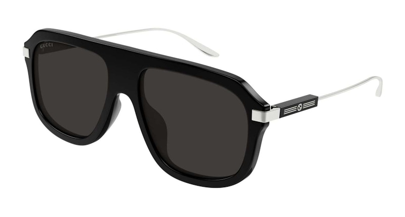 Gucci Acetate Aviator Frame Sunglasses Black/Grey (GG1309S-005-FR)