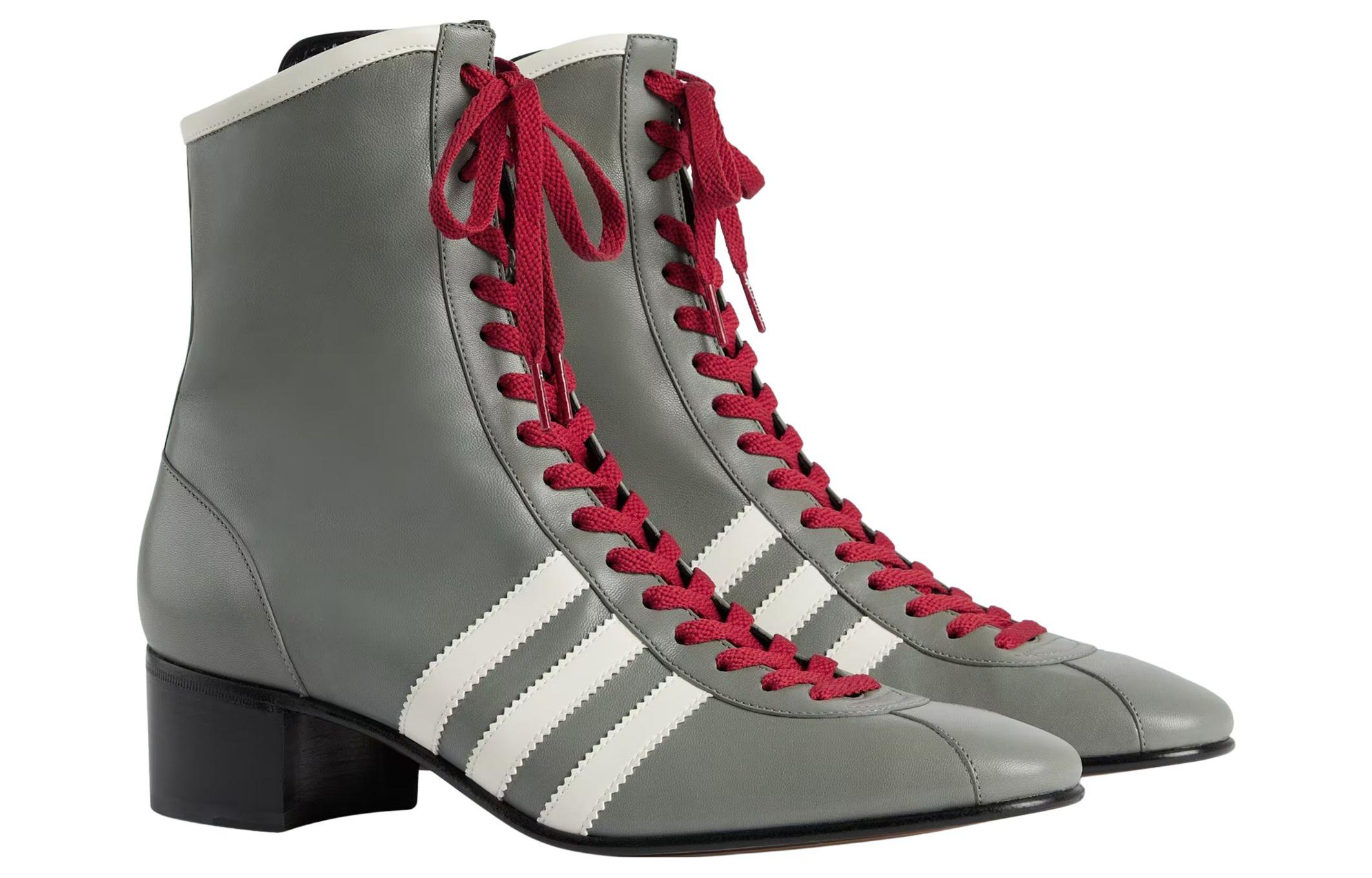 Lookbook Bottes Sneakers en Cuir Gucci x adidas Originals ''Gris'' 714871-AABAA-1545